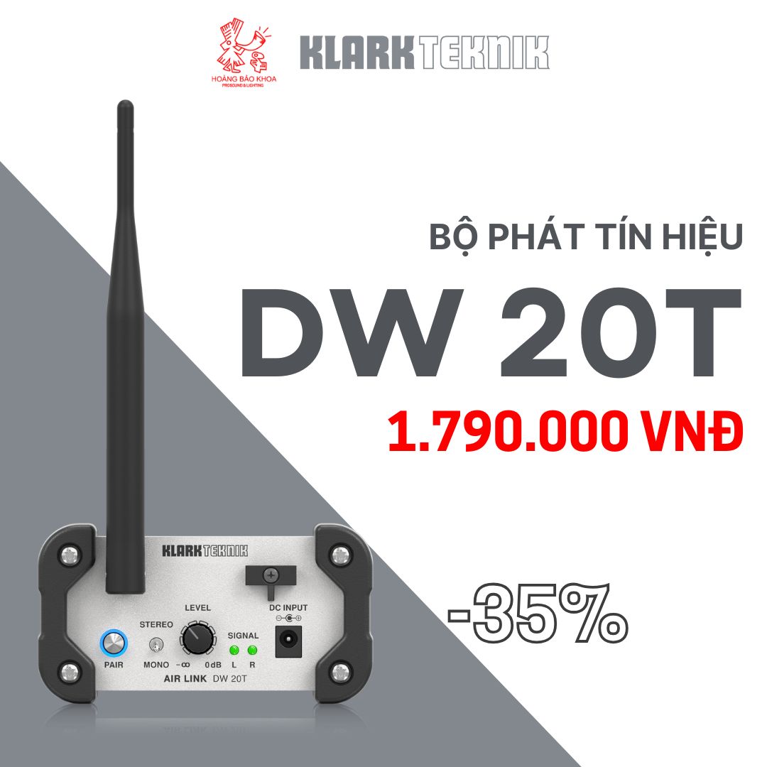 Khai phá sức mạnh âm thanh không dây: So sánh DW 20T và DW 20R từ Klark Teknik