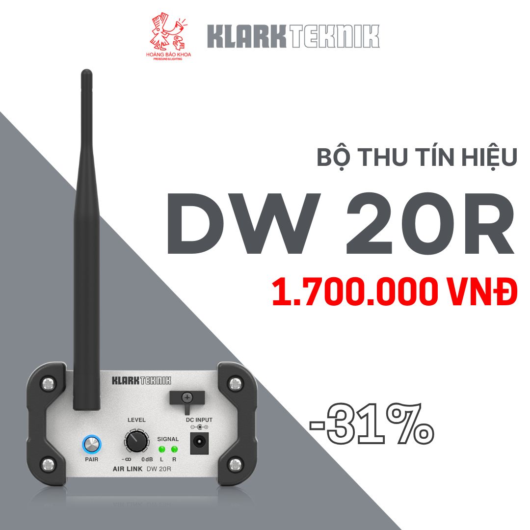 Khai phá sức mạnh âm thanh không dây: So sánh DW 20T và DW 20R từ Klark Teknik