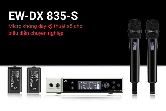 Sennheiser EW-DX 835-S - Giải pháp micro không dây toàn diện cho sân khấu chuyên nghiệp