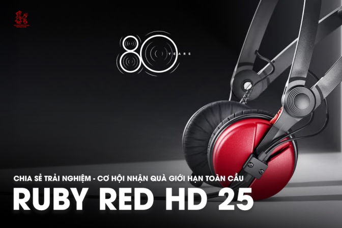 HD 25 Ruby Red – Phiên Bản Tai Nghe Sennheiser Giới Hạn Kỷ Niệm 80 Năm