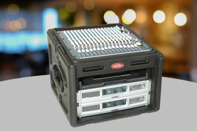 Tủ rack SKB 10U nghiêng và 6U phía trước 1SKB-R106