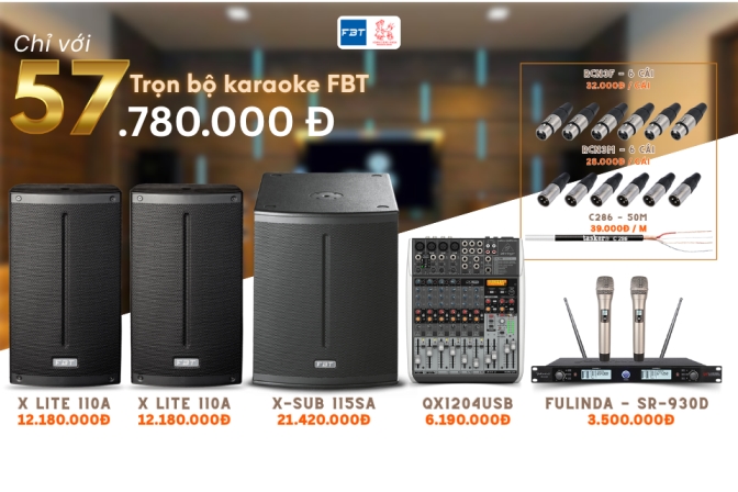 Dàn Karaoke Gia Đình FBT - Âm Thanh Chuyên Nghiệp, Trải Nghiệm Đỉnh Cao Ngay Tại Nhà