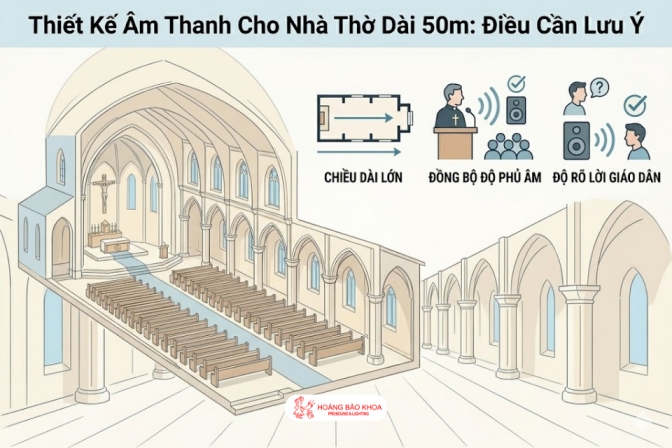 Thiết Kế Âm Thanh Cho Nhà Thờ Dài 50m: Những Yếu Tố Cần Quan Tâm