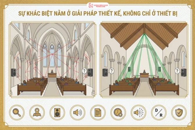 Vì Sao Hai Nhà Thờ Dùng Cùng Thiết Bị Nhưng Chất Lượng Âm Thanh Lại Khác Nhau?