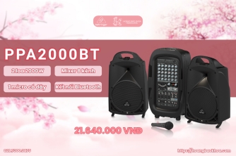 Bộ Karaoke Behringer PPA2000BT Nhỏ Gọn, Dễ Thiết Lập Và Sử dụng
